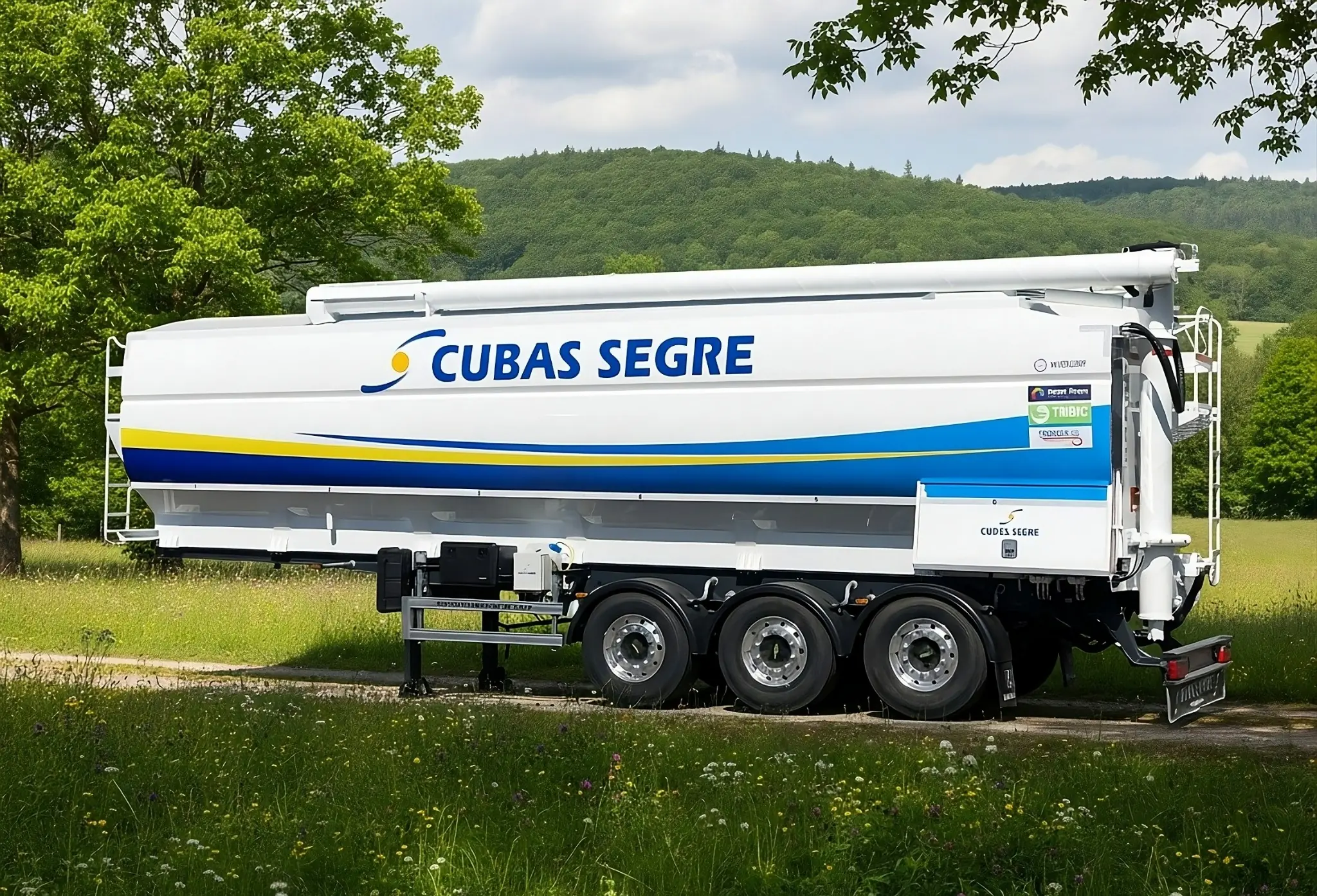 Semirremolque CUBAS SEGRE en un entorno rural